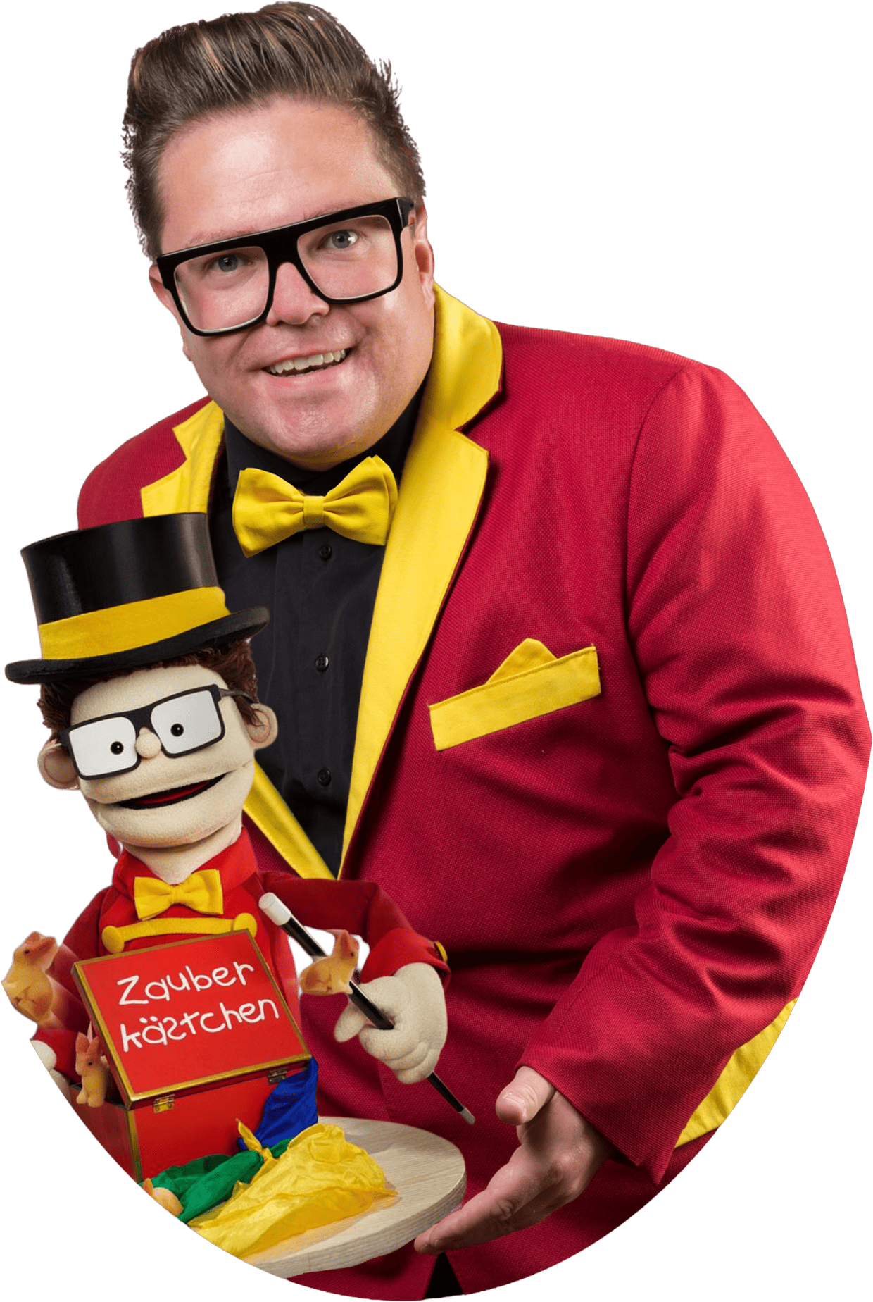 Kinderzauberer Sascha Lange mit seiner Handpuppe Flitzikus
